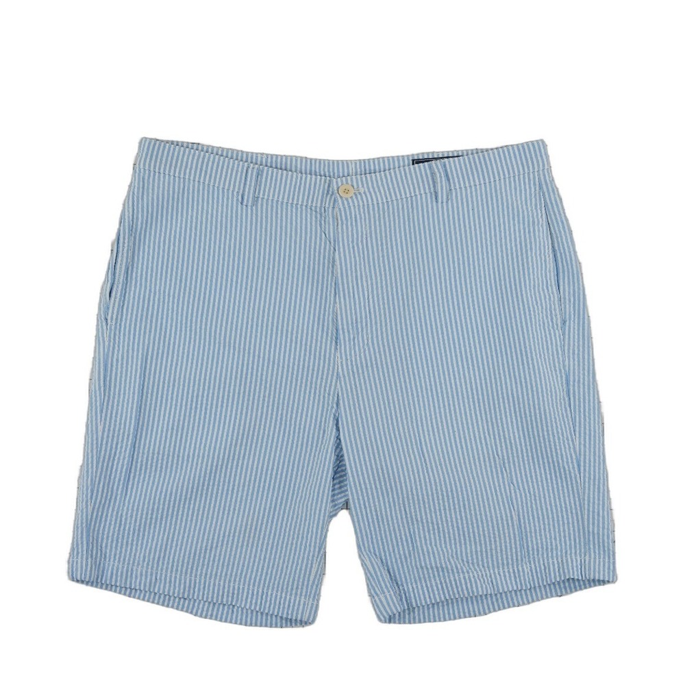 Vineyard Vines Shorts Men's Size‎ 38 Blue Seersucker Striped Cotton Flat Front